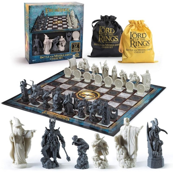 Noble Collection Juego de Ajedrez El Señor de los Anillos: Batalla por la Tierra Media