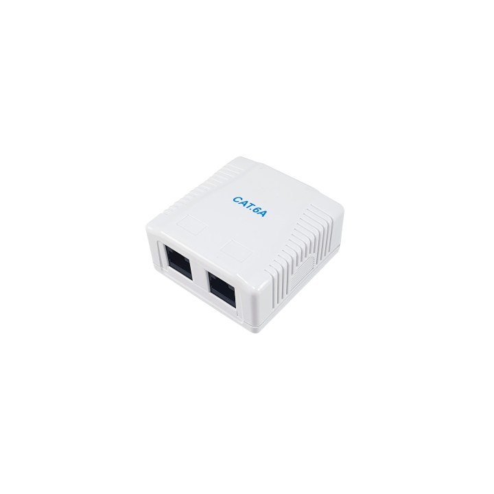 Roseta EQUIP 2xRJ45 Cat.6a Hembra Blanco (EQ235216)