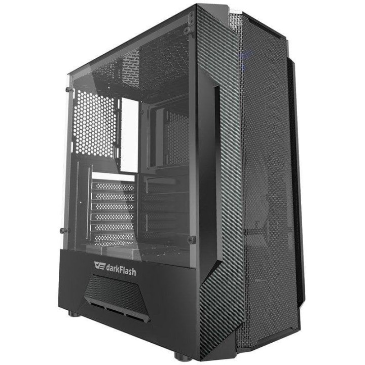 Torre darkFlash Leo Cristal Templado USB 3.0 Negra Gaming