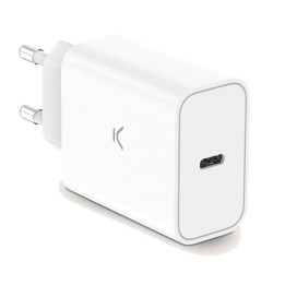 Ksix Cargador De Red PD Carga Ultra Rápida 30W USB-C 1m Blanco