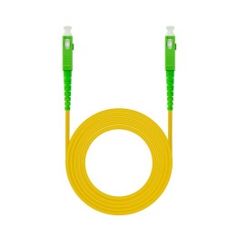 Nanocable Cable de Fibra Óptica SC/APC a SC/APC Monomodo Simplex LSZH 10m Amarillo