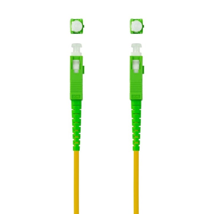Nanocable Cable de Fibra Óptica SC/APC a SC/APC Monomodo Simplex LSZH 10m Amarillo