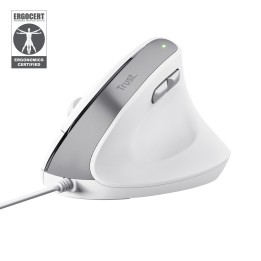 Ratón Vertical Trust Bayo II Óptico USB-A Blanco(25397)