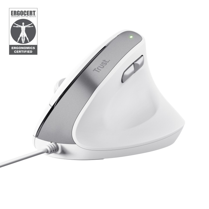 Ratón Vertical Trust Bayo II Óptico USB-A Blanco(25397)
