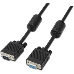 Ociodual Cable SVGA MAcho/Hembra con Ferrita 3m Negro