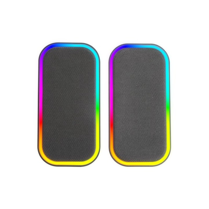 Mars Gaming MS-OM Altavoces Gaming RGB 20w Bluetooth 5.3 Caja Control Volumen Negro