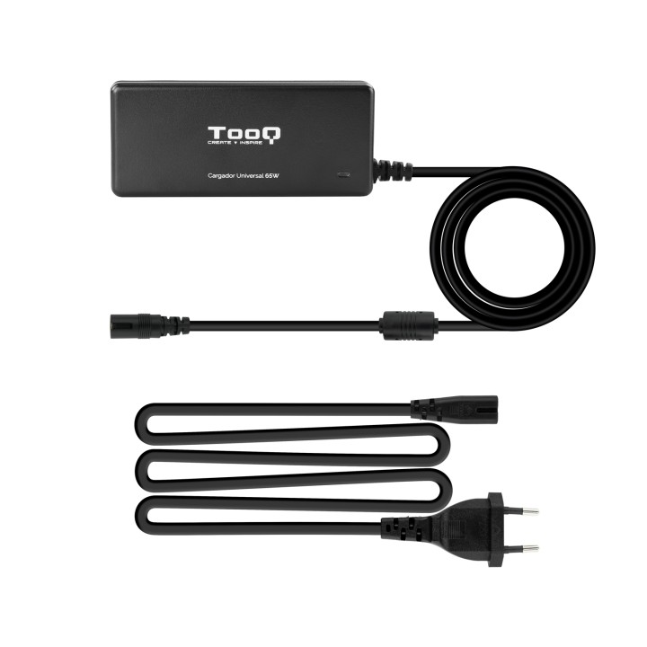 Cargador TooQ 65W 8 DC 1xUSB Negro (TQLC-65BS02AT)