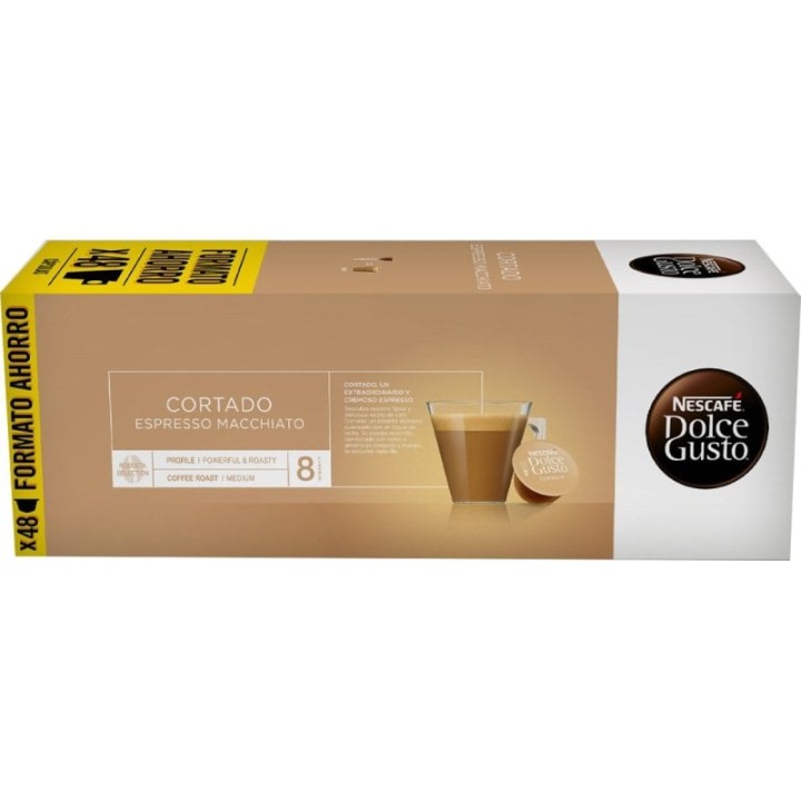Nescafé Cortado Expresso Macchiatto Selección Arábica para Dolce Gusto Pack 3 Cajas de 16 Cápsulas