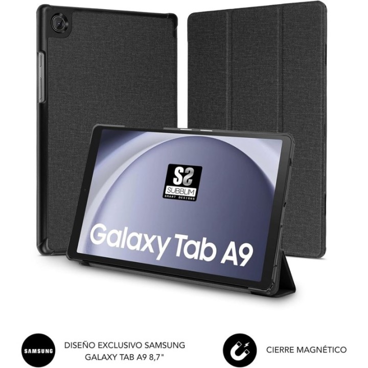 Subblim Shock Case Funda Negra para Samsung Galaxy Tab A9 8.7 Pulgadas