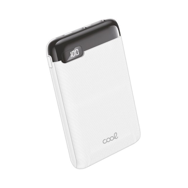 Cool Bateria Externa Power Bank 5000 mAh Display 10W Blanca