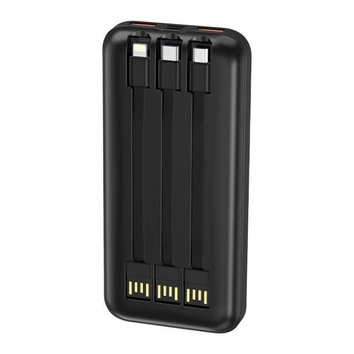 Cool Power Bank 10.000 mAh Carga Rápida 22.5W 3 Cables Negro