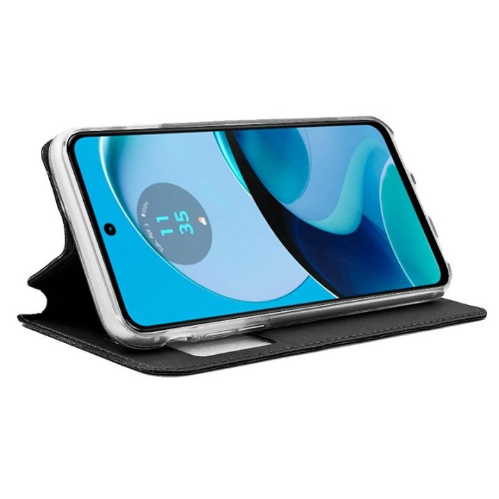 Cool Funda Flip Cover Liso Negro para Motorola Moto G14