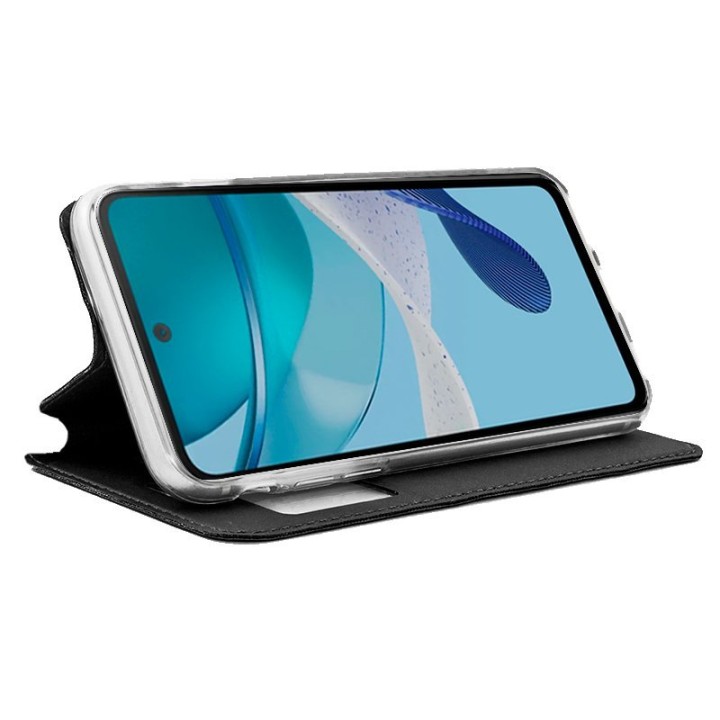 Cool Funda Flip Cover Liso Negro para Motorola Moto G53 5G
