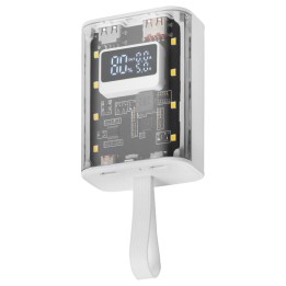 Mars Gaming MPK-10K PowerBank Compacta con Pantalla de Carga Múltiple 10000mah 22.5W Blanco