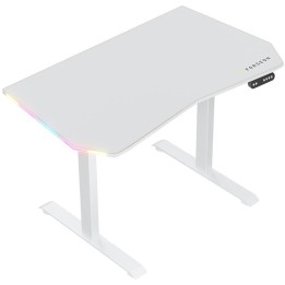 Forgeon Battleground Mesa Gaming Regulable en Altura con Motor 120x70cm RGB Blanca