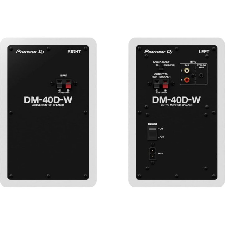 Pioneer DJ DM-40D-W Altavoces de Monitor de 4'' Blanco