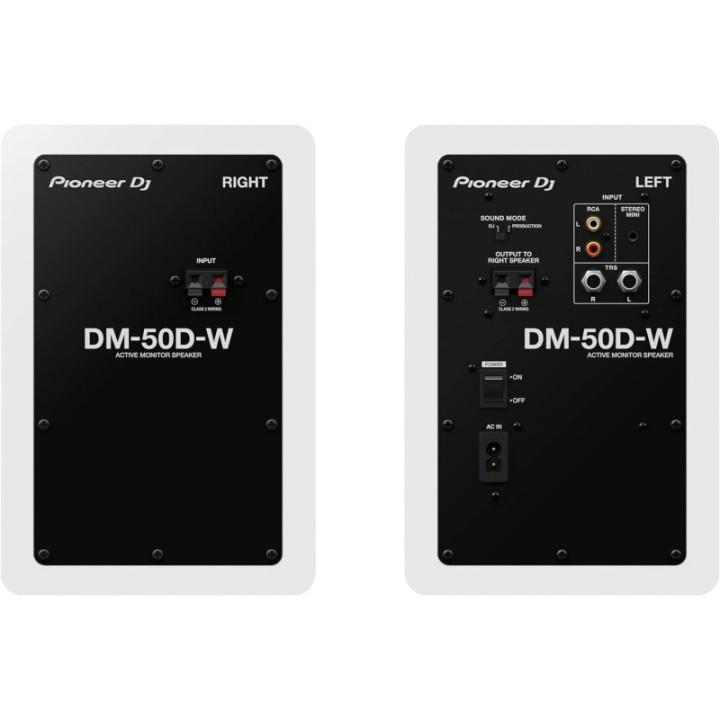 Pioneer DJ DM-50D Altavoces de Monitor de 5'' Blancos