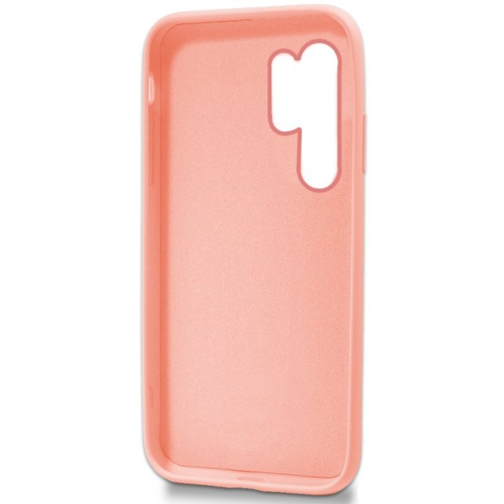 Cool Funda de Silicona Flexible Rosa para Samsung Galaxy S24 Ultra