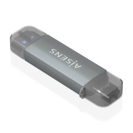 Lector Tarjetas AISENS USB-A/C 3.0 Gris (ASCR-2AC08-GR)