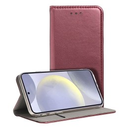 Cool Funda Flip Cover Tipo Libro Liso Borgoña para Samsung Galaxy S24 / S25