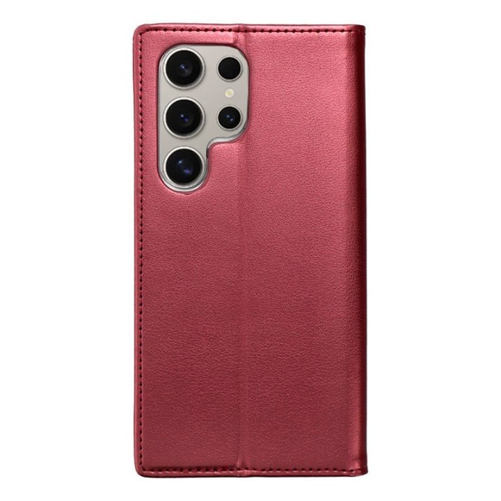 Cool Funda Flip Cover Tipo Libro Liso Borgoña para Samsung Galaxy S24 Ultra