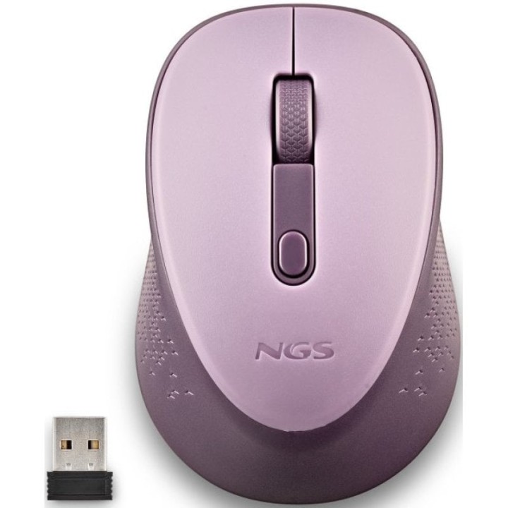NGS Dew Lilac Ratón Optico Inalámbrico 1600 DPI Lila