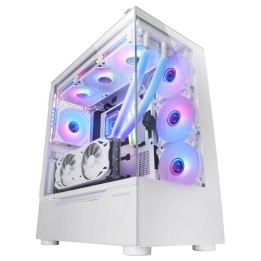 Mars Gaming MC-ULT Caja Gaming Custom XXL E-ATX Doble Cristal Templado + Puerta Lateral Blanco