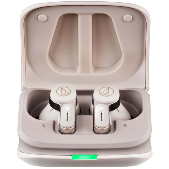 Audio-Technica ATH-TWX7 Auriculares Inalámbricos con Estuche de Carga Blancos