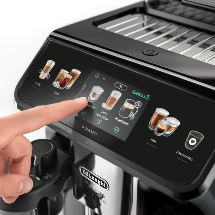 DeLonghi Eletta Explore ECAM450.65.G Cafetera Superautomática con Molinillo 19 Bares Gris Oscuro