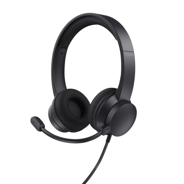 Trust Ayda Auriculares USB ENC con Micrófono con Cancelación de Ruido Negros