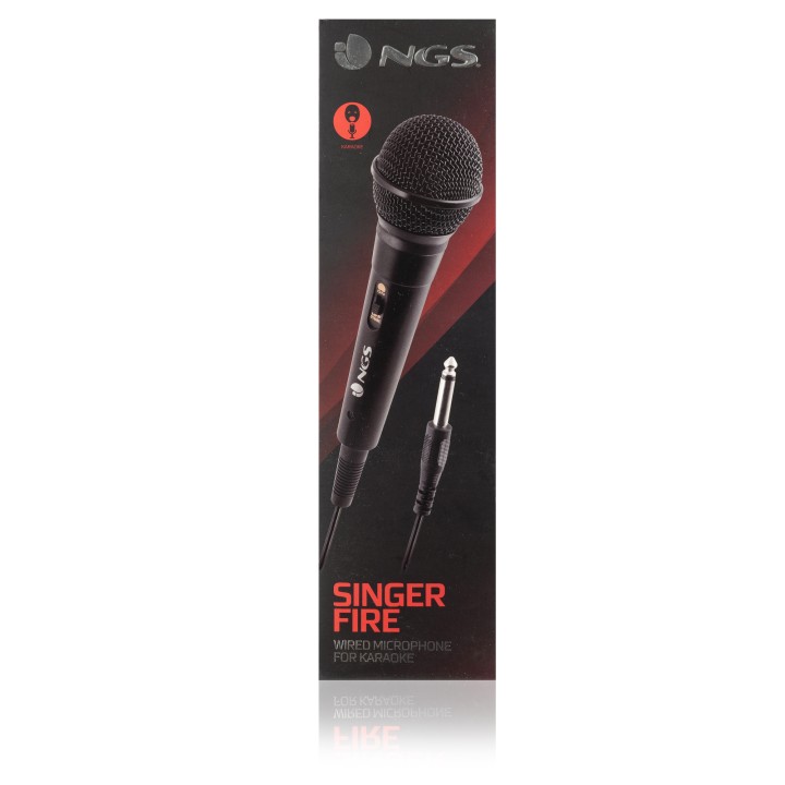 Micrófono para Karaoke NGS 6.3mm Negro (SINGERFIRE)