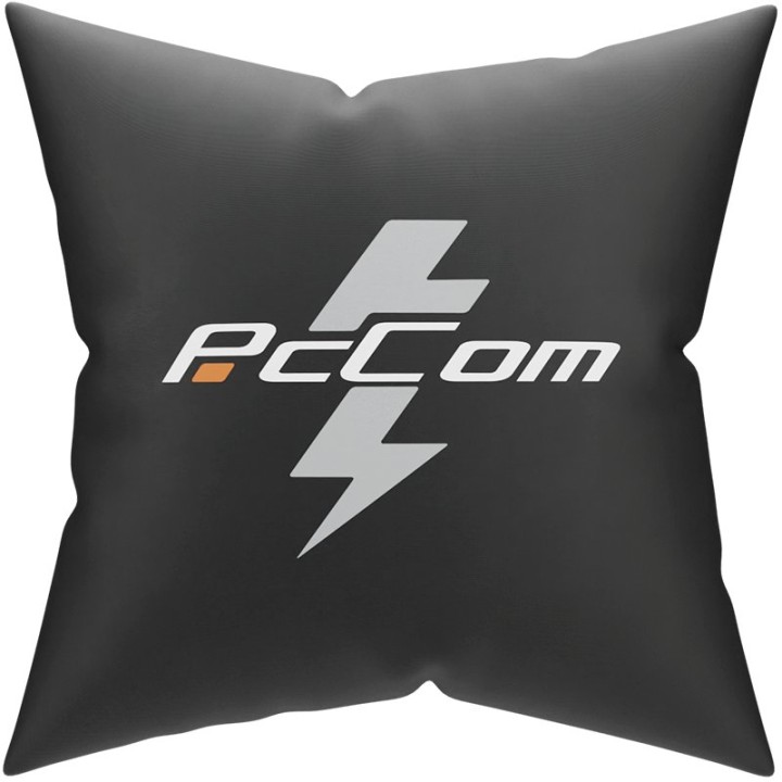 PcCom Cojín Logo Negro