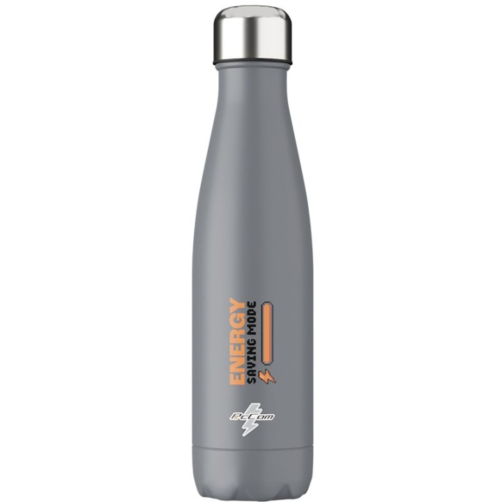 PcCom Botella Isotérmica Logo Plata