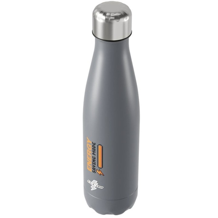 PcCom Botella Isotérmica Logo Plata