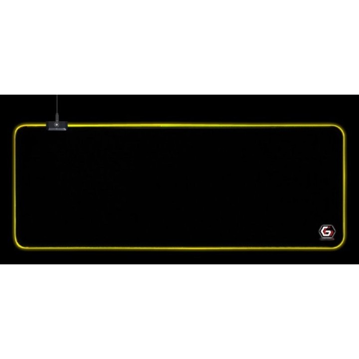 Gembird MP-GAMELED-L Alfombrilla de Ratón Gaming Negra