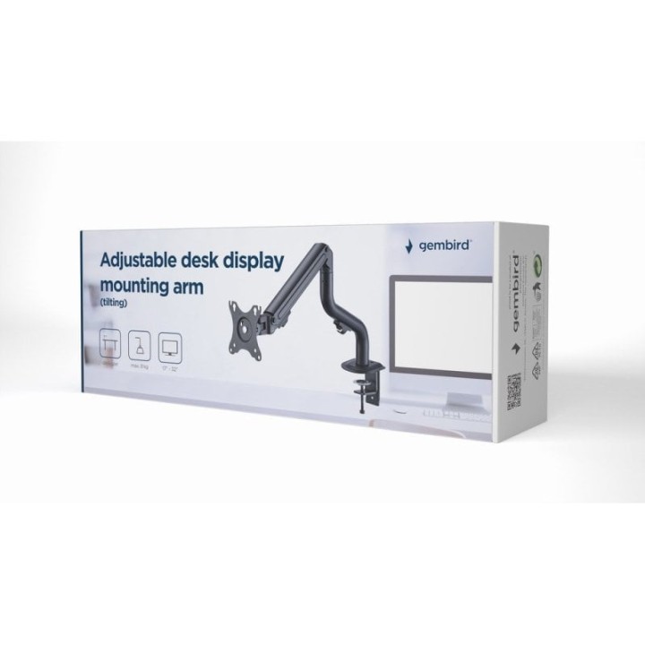 Gembird MA-DA1-02 Soporte para Monitor 32" VESA 100 Max 8Kg Negro