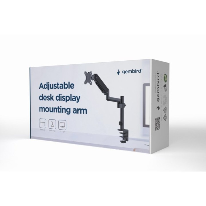 Gembird MA-DA1P-01 Soporte para Monitor 32" VESA 100 Max 9Kg Negro
