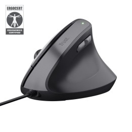 Trust Bayo II Ratón Vertical Ergonómico para Mano Derecha USB 2400 DPI Negro