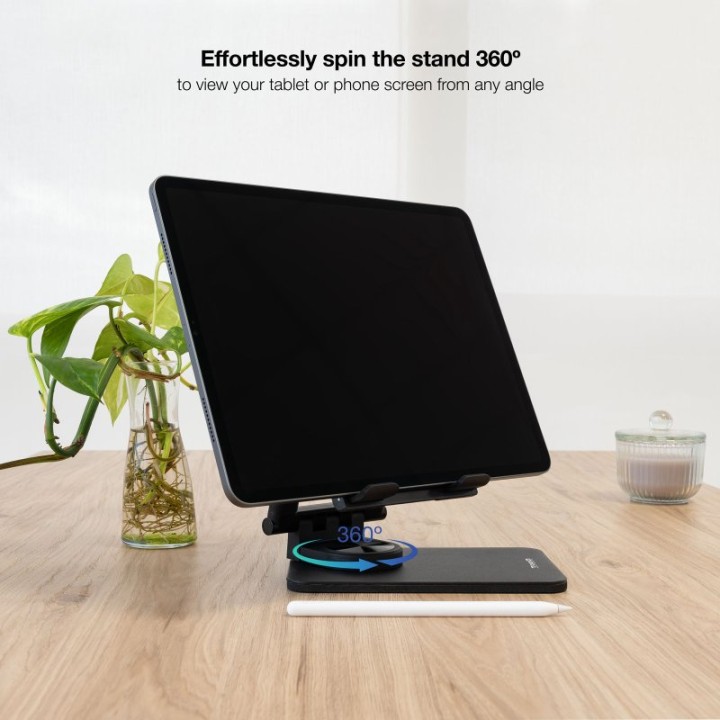TooQ Hermes Halley Soporte de Sobremesa Ajustable para Móvil o Tablet de Hasta 12,9"