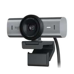 Logitech MX Brio Webcam para Colaboración y Streaming 4K Dos Micrófonos Reductores de Ruido Grafito