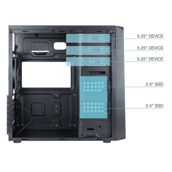 Caja Semitorre Atx Tqc-5701u3c-b Usb3.0