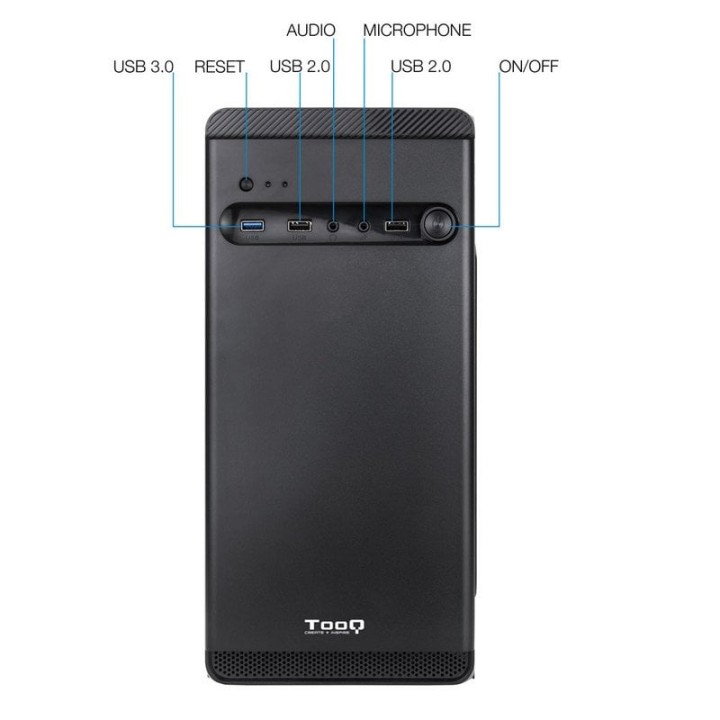 TooQ TQC-4702U3C-B Mini Tower USB 3.0 Negra