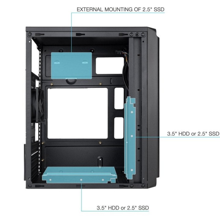 TooQ TQC-4702U3C-B Mini Tower USB 3.0 Negra