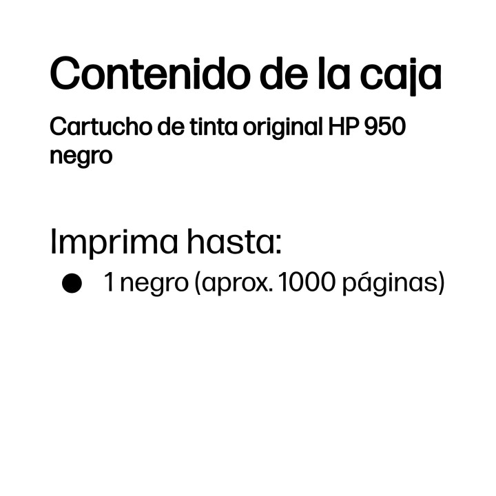 Tinta HP 950 Negro 24ml 1000 páginas (CN049AE)