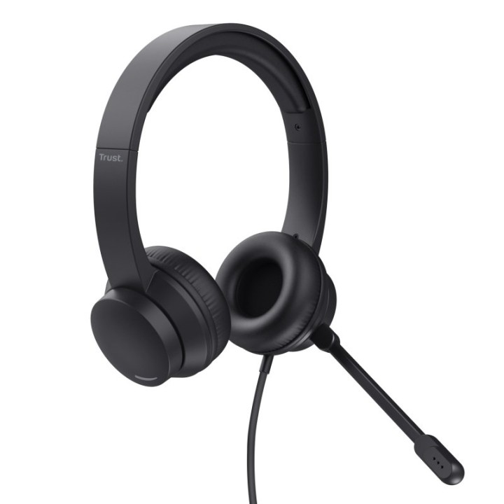 Trust HS-201 Auriculares USB con Micrófono Negros