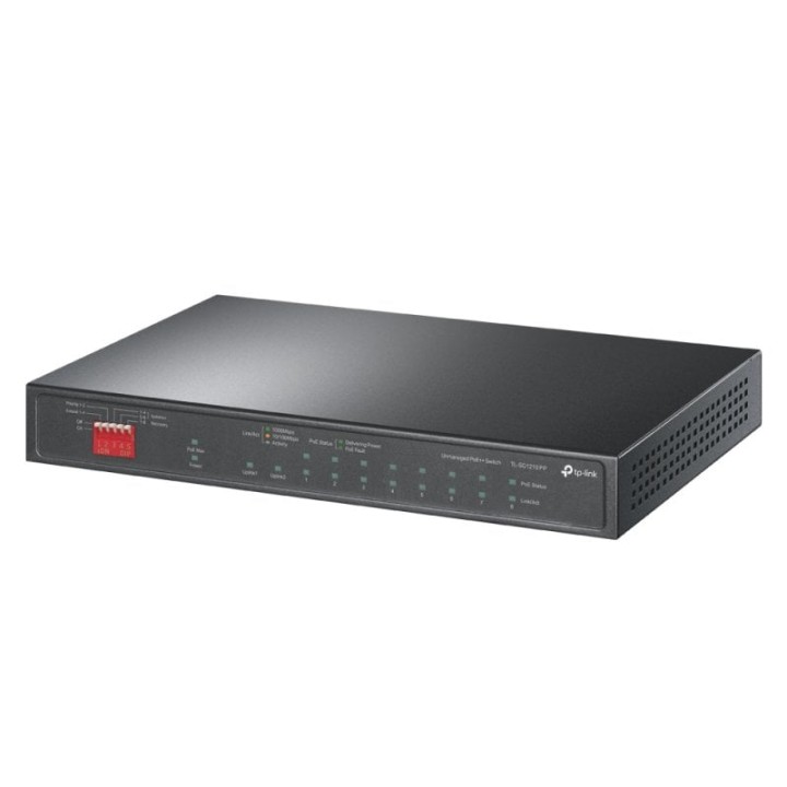 TP-Link TL-SG1210PP Switch No Administrado Gigabit Ethernet 10 Puertos PoE Negro