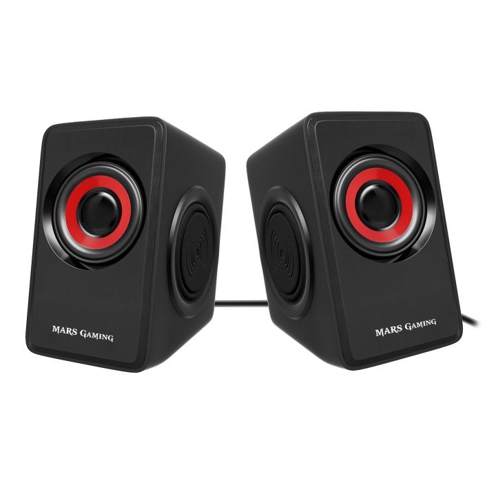Altavoces Mars Gaming 2.0 10W USB 3.5mm Negros (MS1)