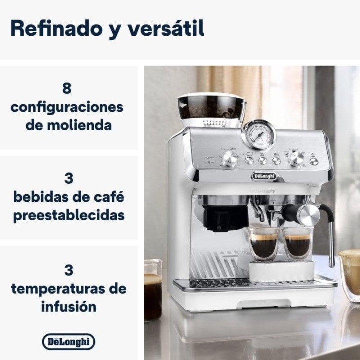 DeLonghi La Specialista Arte EC9155.W Cafetera Espresso con Molinillo 15 Bares Acero Inoxidable
