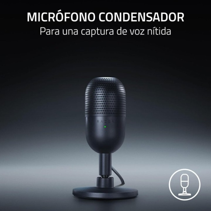 Razer Seiren V3 Mini Micrófono de Condensador para Streaming Negro