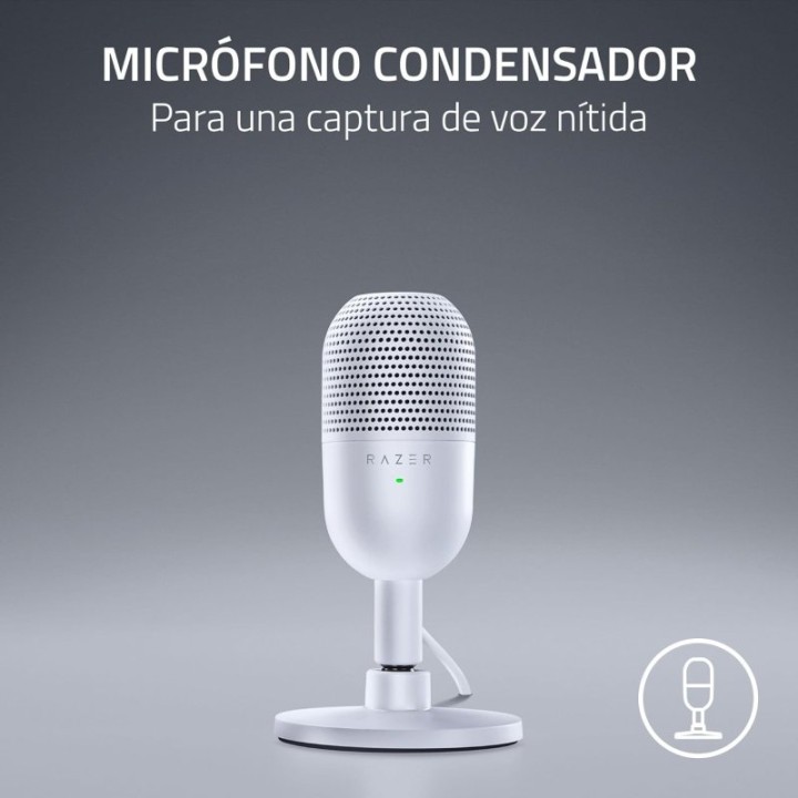 Razer Seiren V3 Mini Micrófono de Condensador para Streaming Blanco